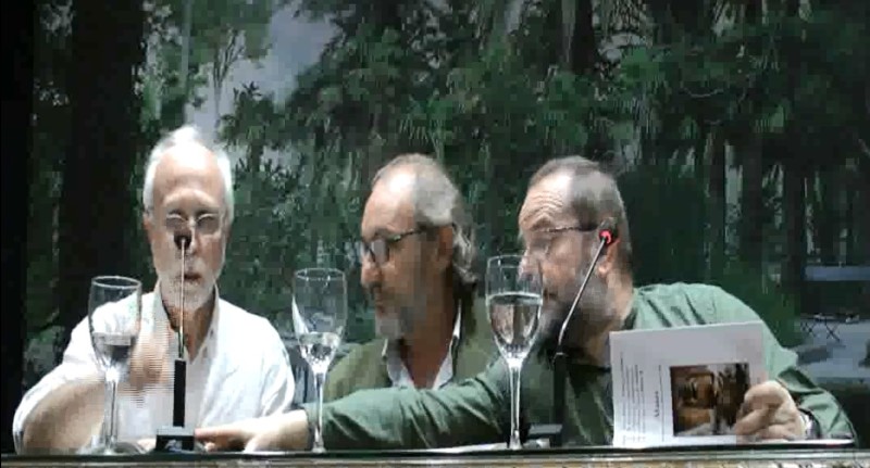 Julio, Rafel, Ferreiro, en la presentación de la antología Alaire 2016